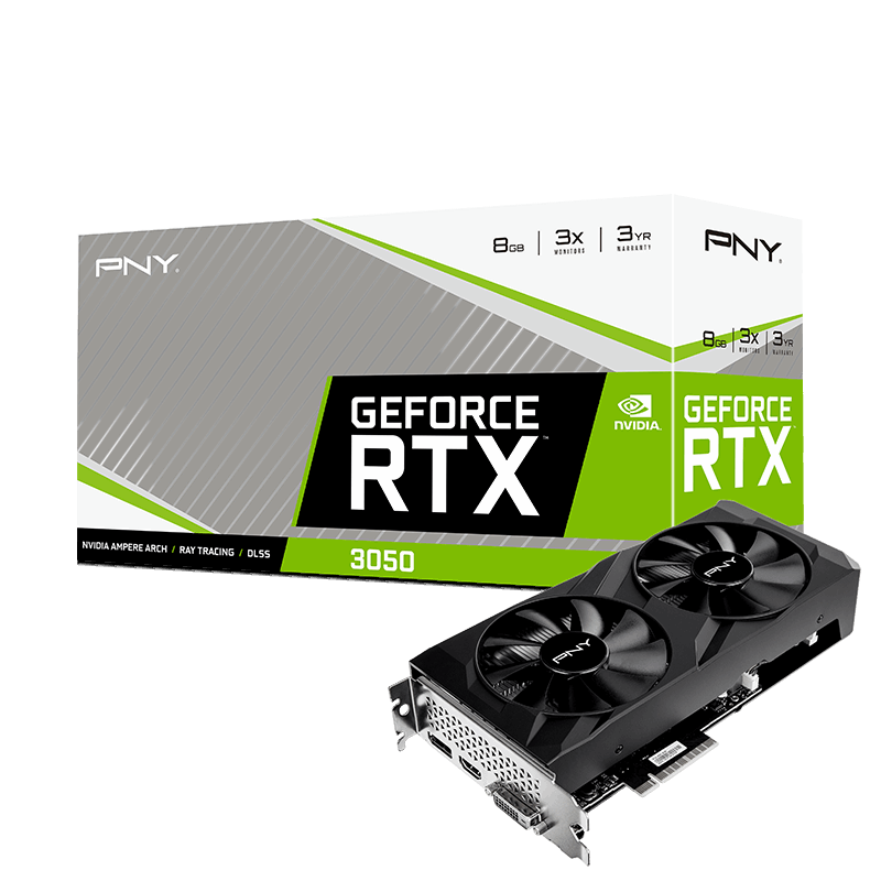 Κάρτα γραφικών PNY GeForce RTX 3050 VERTO 8GB Dual fan - VCG30518DFBPB1