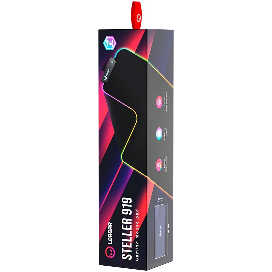 Геймърски пад LORGAR Steller 919 LRG-GMP919 RGB, 900x300x3mm