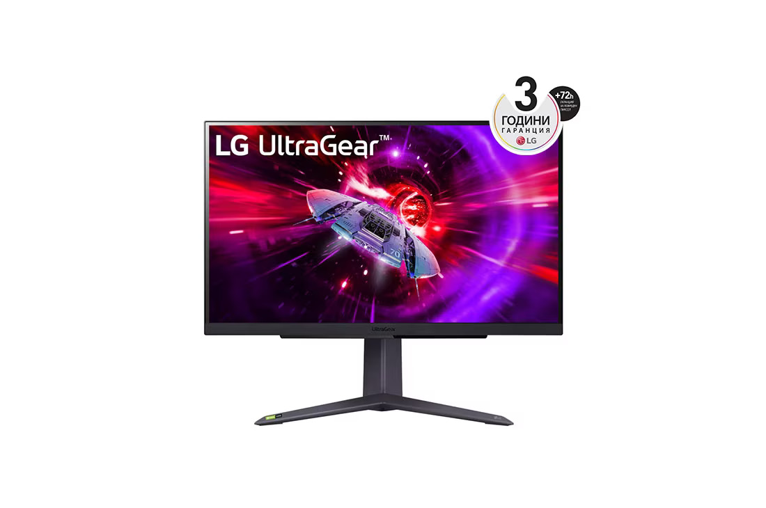Монитор LG 27GR75Q-B, 27", IPS, QHD 2560x1440, 165Hz, 1ms, HDR10, AMD FreeSync/G-SYNC Compatible 