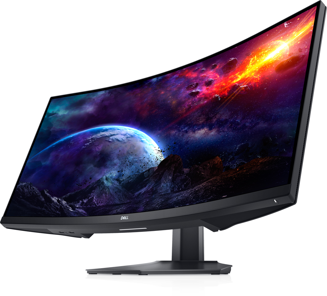 Монитор Dell Gaming S3422DWG-14, VA Curved, 34",  WQHD 3440x1440, 144Hz, 1ms, HDR, USB Hub, AMD FreeSync Premium