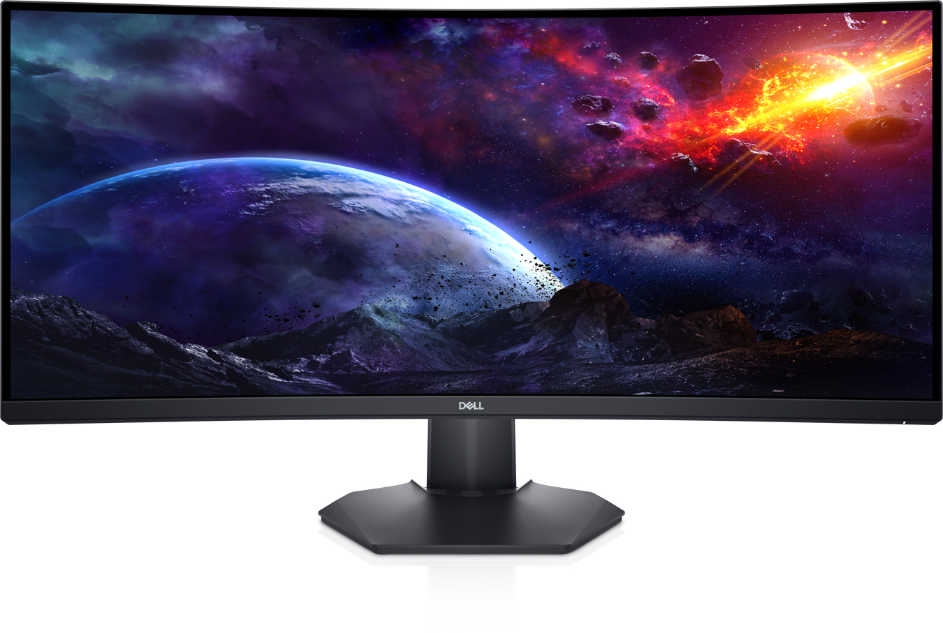 Монитор Dell Gaming S3422DWG-14, VA Curved, 34",  WQHD 3440x1440, 144Hz, 1ms, HDR, USB Hub, AMD FreeSync Premium