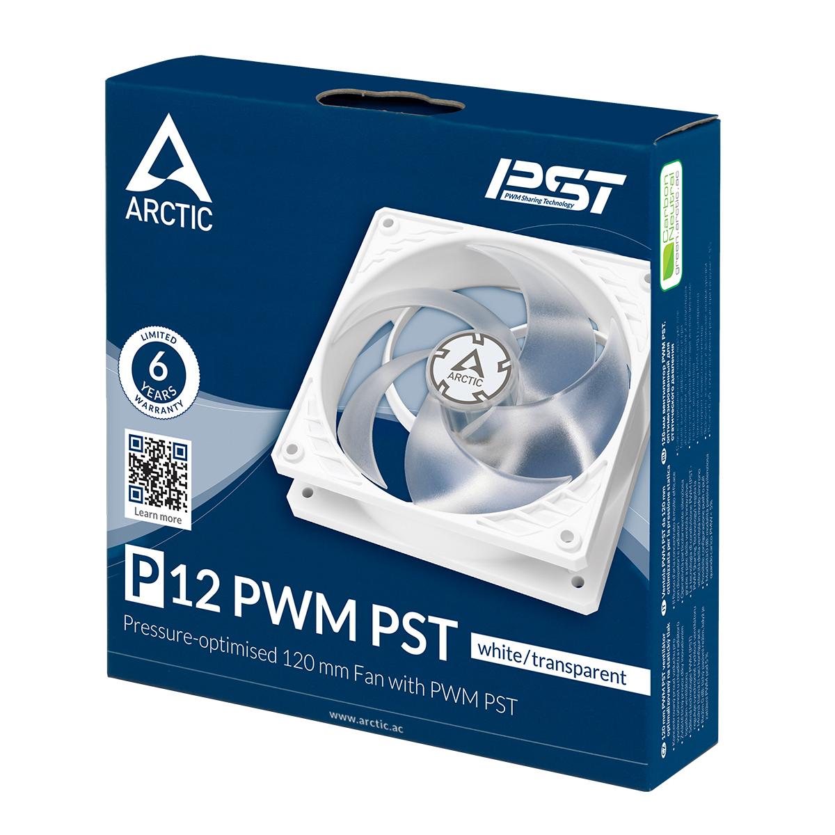 Вентилатор ARCTIC P12 PWM PST 120mm 4 PIN White - ACFAN00170A