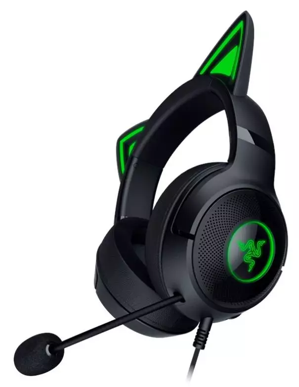 Геймърски слушалки RAZER KRAKEN KITTY V2 Black -  RZ04-04730100-R3M1
