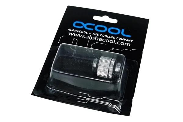 Фитинг Адаптер Alphacool HF, Двоен нипел, G1/4 - G1/4, Въртящ се, Никел