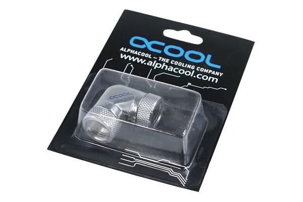 Фитинг Адаптер Alphacool HF, L-конектор 90°, G1/4 - G1/4, Вътрешна резба, Никел