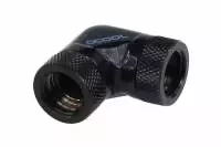 Фитинг Адаптер Alphacool HF, L-конектор 90&deg;, G1/4 - G1/4, Вътрешна резба, Черен мат