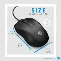 Мишка HP Wired Mouse 100 USB Black - 6VY96AA