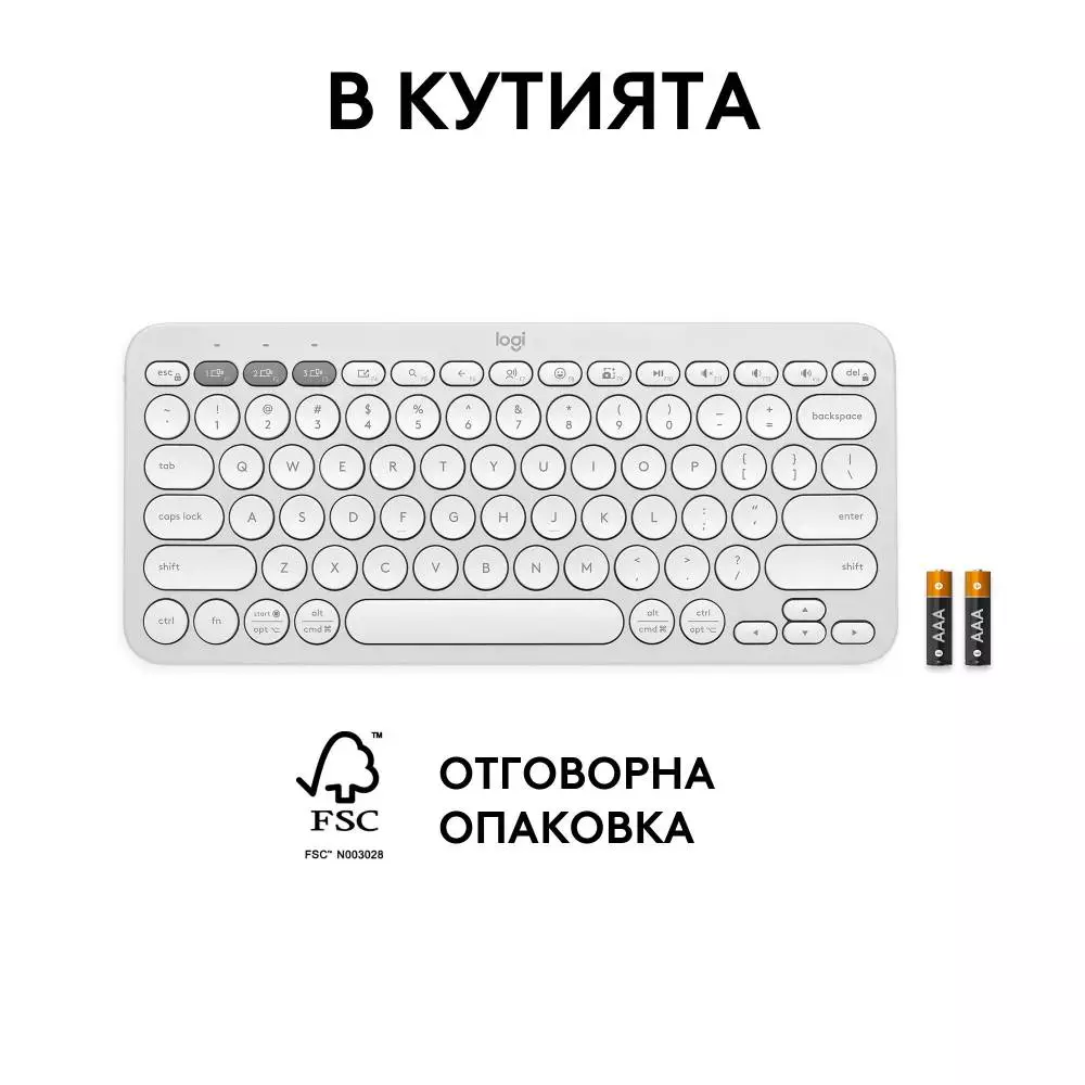 Клавиатура Logitech Pebble Keys 2 K380S Wireless - 920-011852
