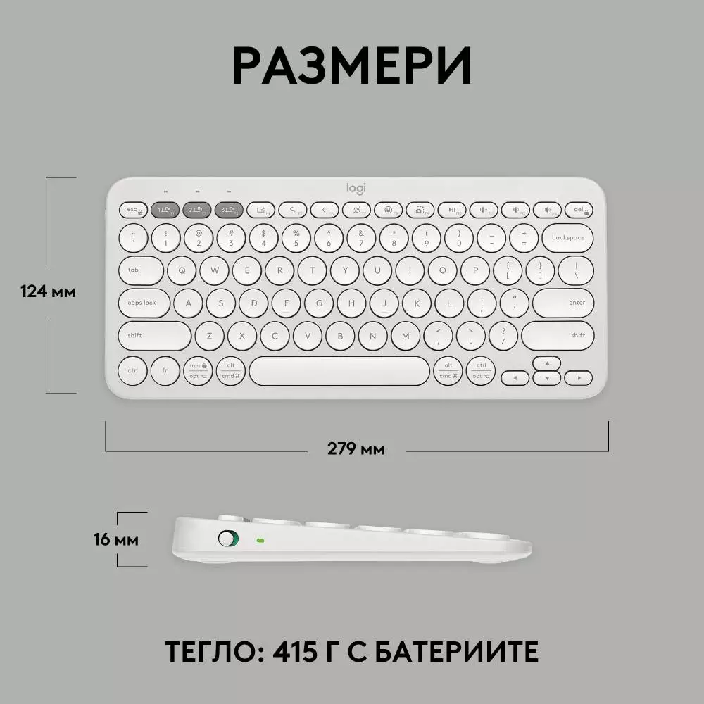 Клавиатура Logitech Pebble Keys 2 K380S Wireless - 920-011852