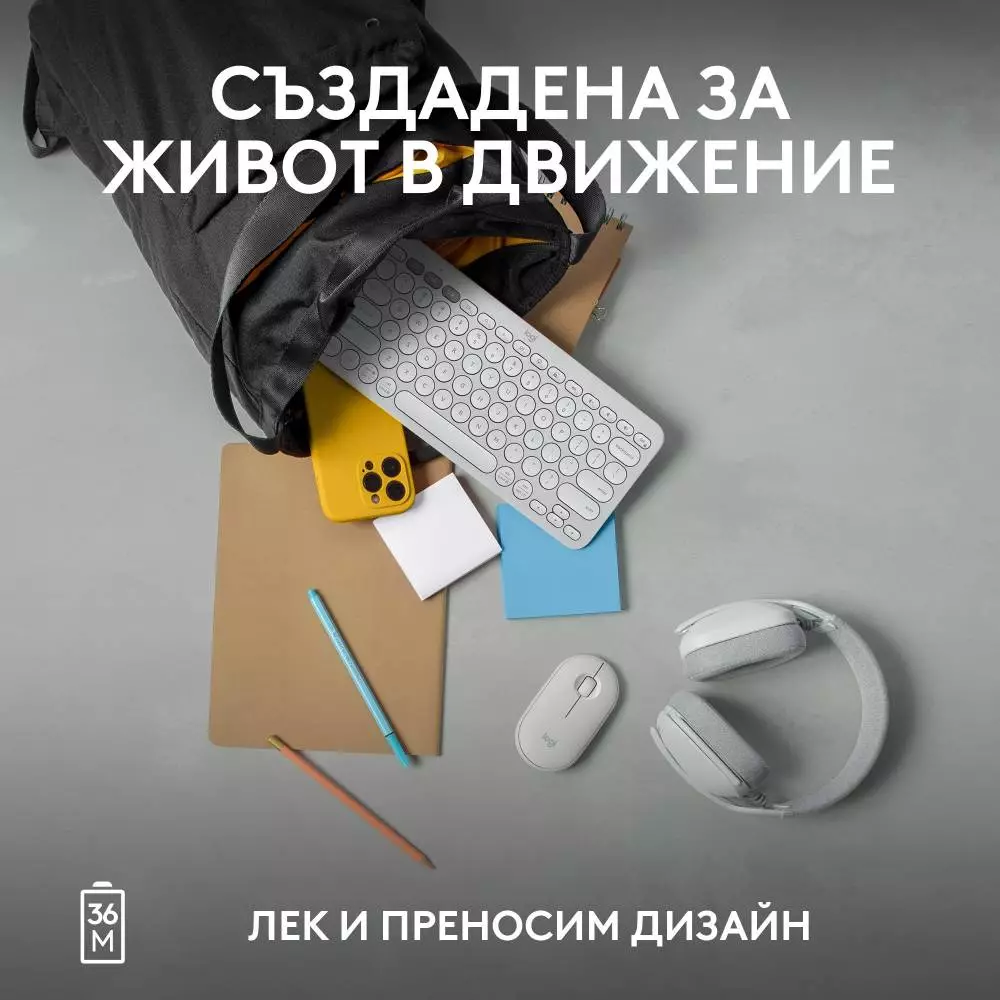 Клавиатура Logitech Pebble Keys 2 K380S Wireless - 920-011852