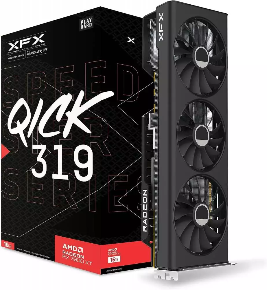 Видео карта XFX Speedster QICK 319 Radeon RX 7800 XT Core Edition 16GB - RX-78TQICKF9