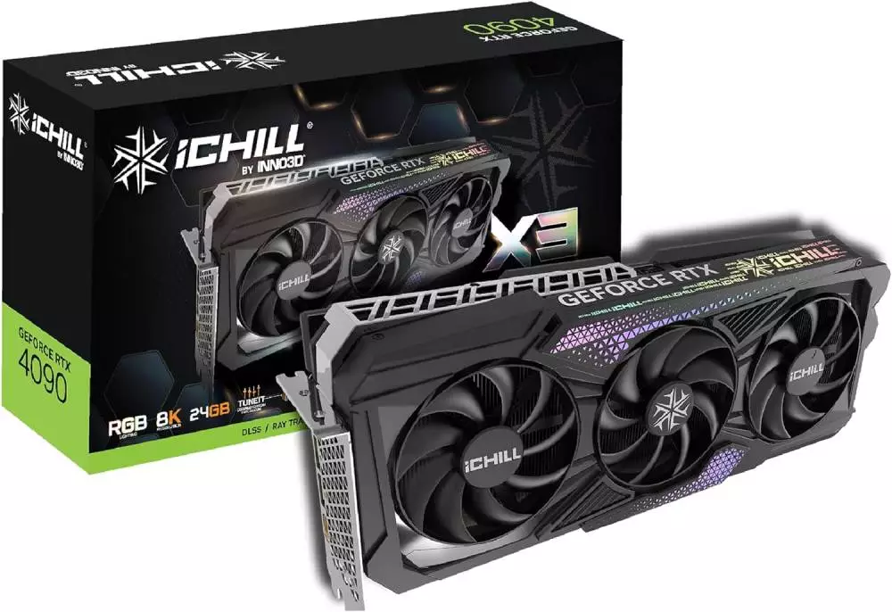 Видео карта INNO3D GeForce RTX 4090 ICHILL X3 24GB GDDR6X 