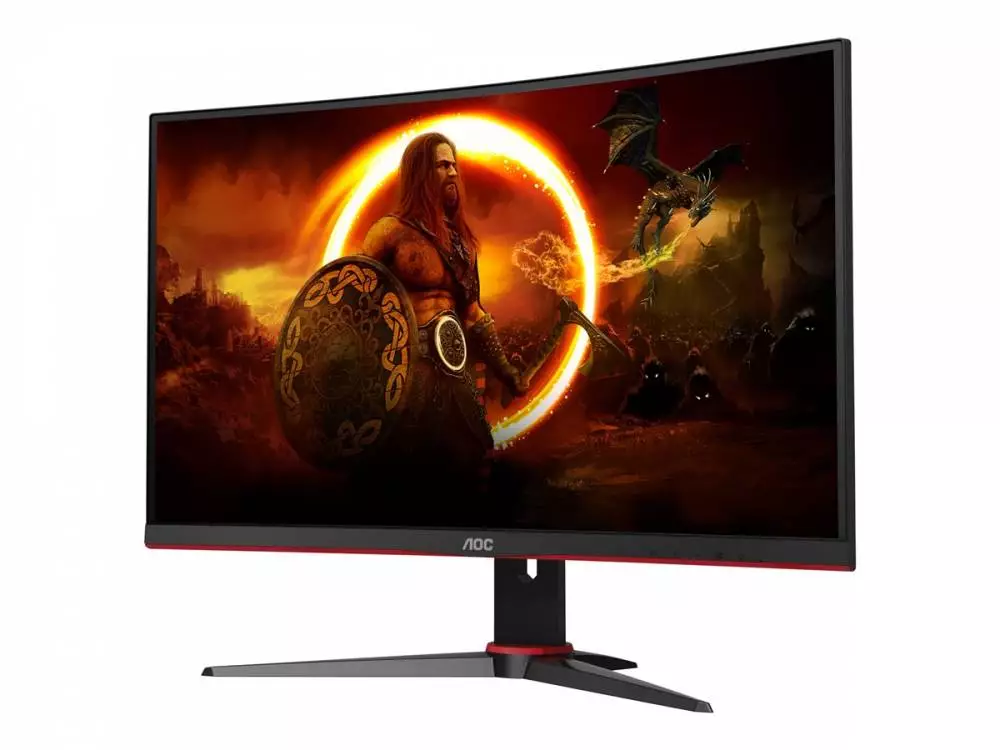 Монитор AOC C24G2AE/BK 23.6", VA Curved, FHD 1920x1080, 165Hz, 1ms, AMD FreeSync Premium, HDMI, DP, VGA