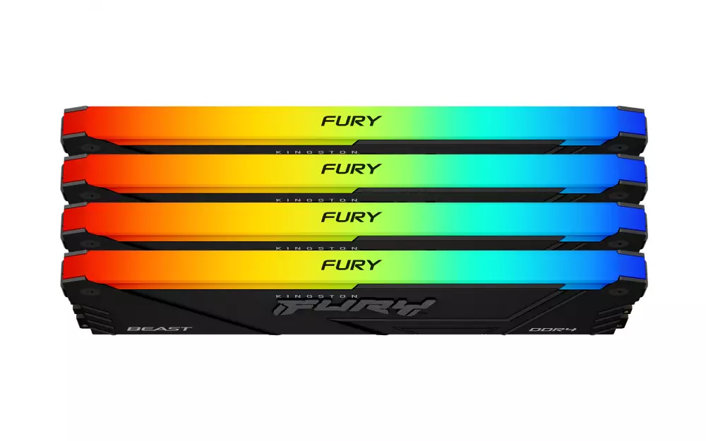 Памет Kingston FURY Beast Black RGB 32GB (4x8GB) DDR4 3600MHz CL17 - KF436C17BB2AK4/32