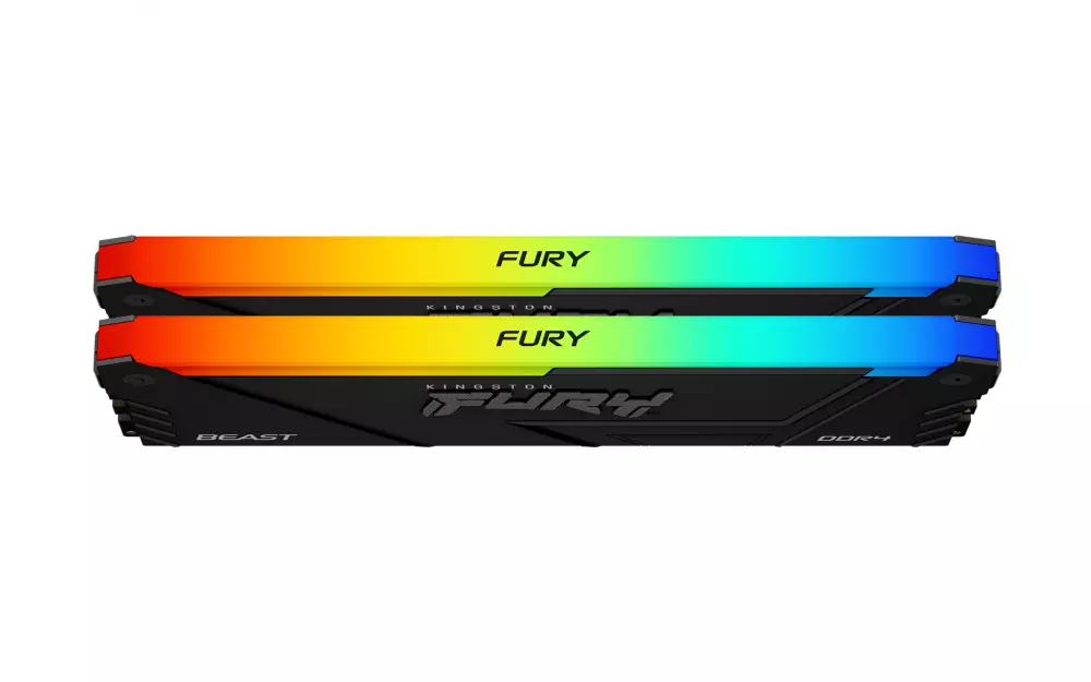 Памет Kingston FURY Beast Black RGB 32GB (2x16GB) DDR4 3600MHz CL18 - KF436C18BB2AK2/32