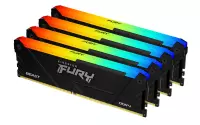 Памет Kingston FURY Beast Black RGB 64GB (4x16GB) DDR4 3600MHz CL18 - KF436C18BB2AK4/64