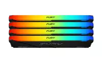 Памет Kingston FURY Beast Black RGB 64GB (4x16GB) DDR4 3600MHz CL18 - KF436C18BB2AK4/64