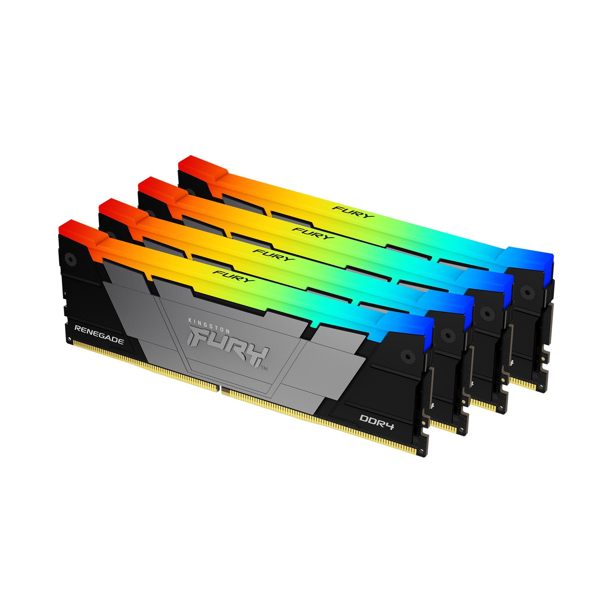 Памет Kingston FURY Renegade RGB 32GB (4x8GB) DDR4 3600MHz CL16 - KF436C16RB2AK4/32