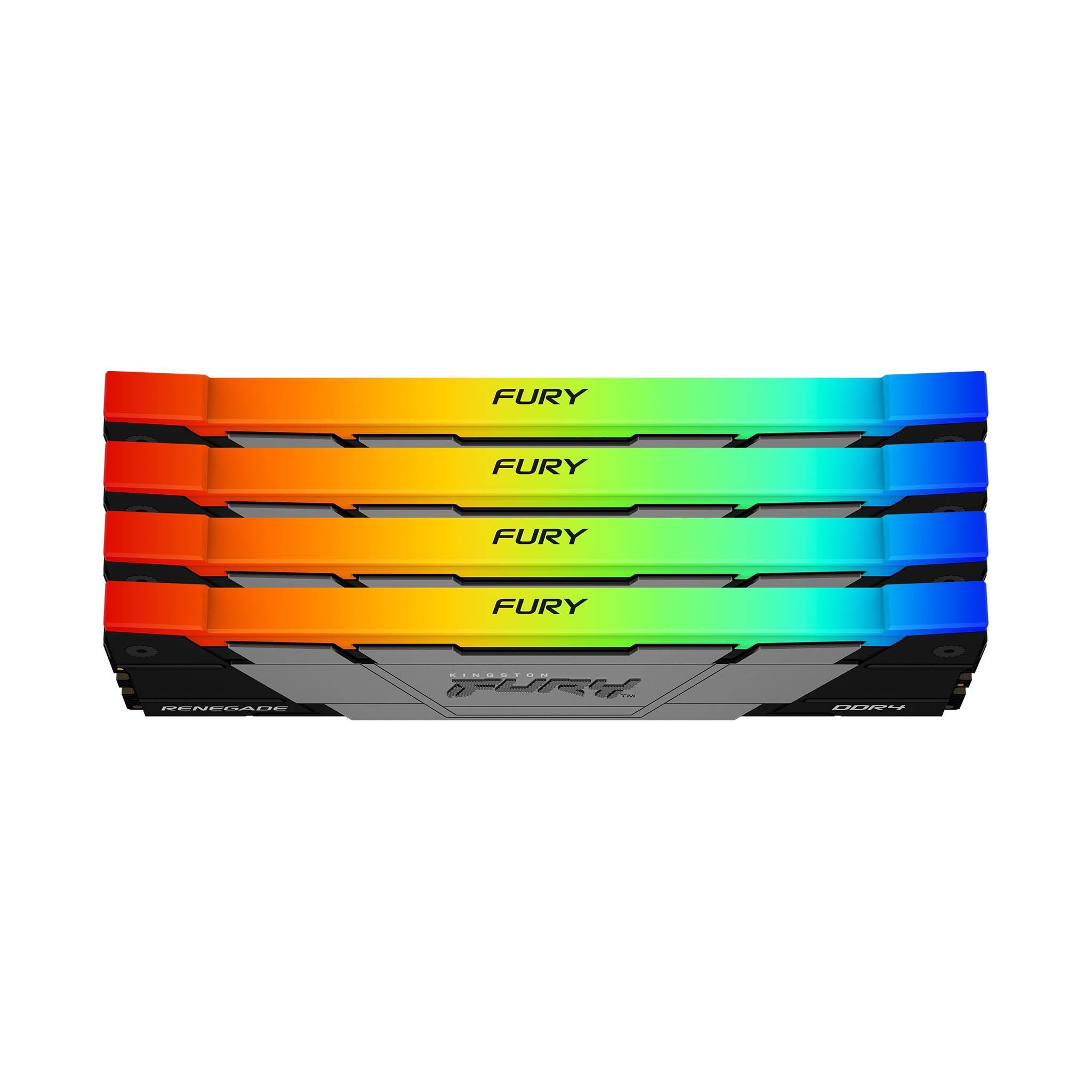 Памет Kingston FURY Renegade RGB 32GB (4x8GB) DDR4 3600MHz CL16 - KF436C16RB2AK4/32