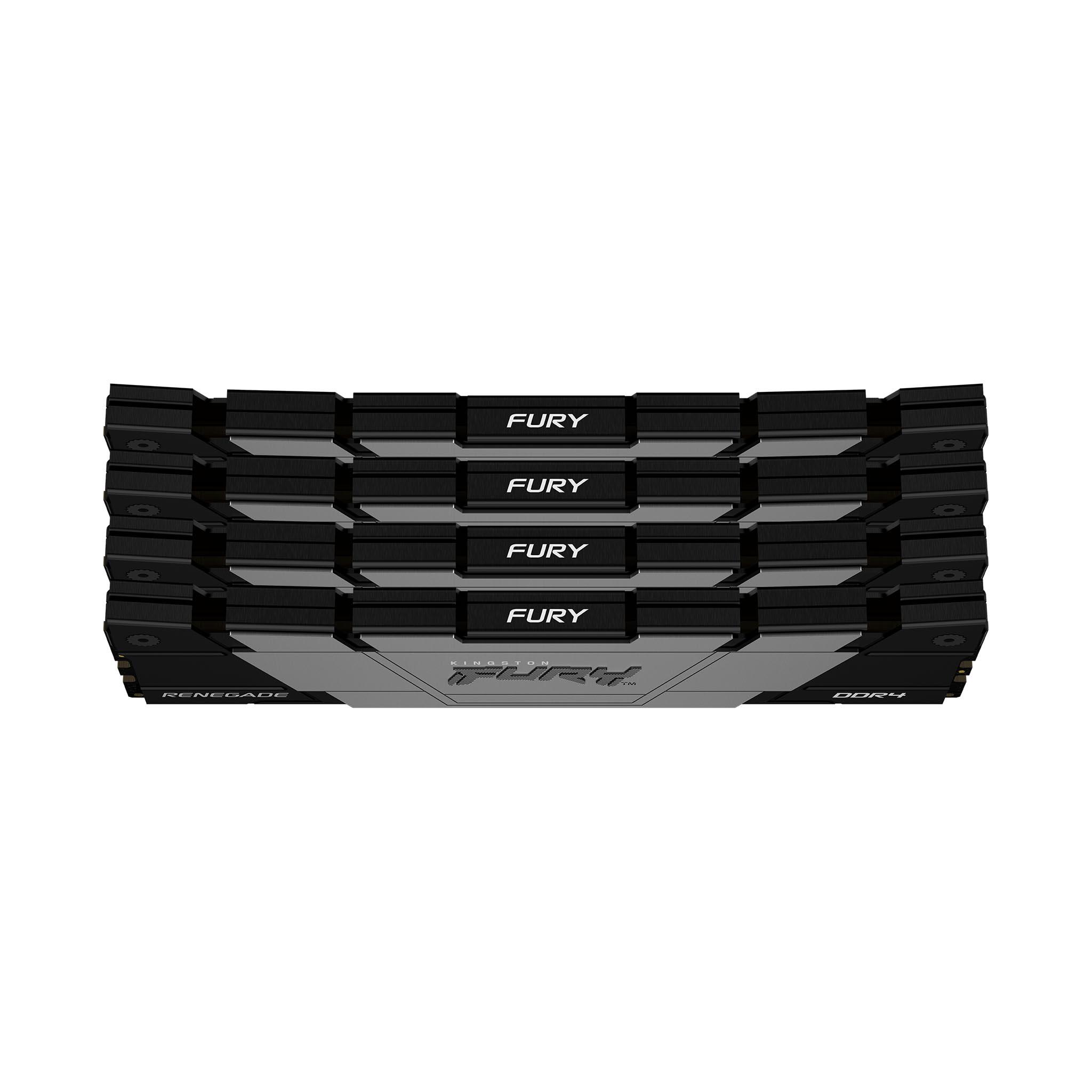 Памет Kingston FURY Renegade Black 32GB (4x8GB) DDR4 3600MHz CL16 - KF436C16RB2K4/32