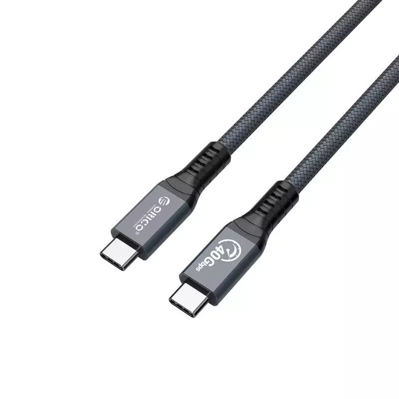 Orico кабел Cable Thunderbolt 4 / USB4 - Type-C to Type-C 40Gbps PD100W 2.0m Grey - TBZ4-20-GY