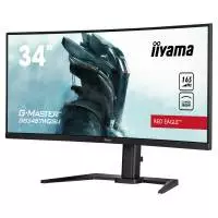 Монитор IIYAMA GB3467WQSU-B5, 34", VA Curved, WQHD 3440x1440, 165Hz, 0.4ms, USB, AMD FreeSync, HDMI, DP