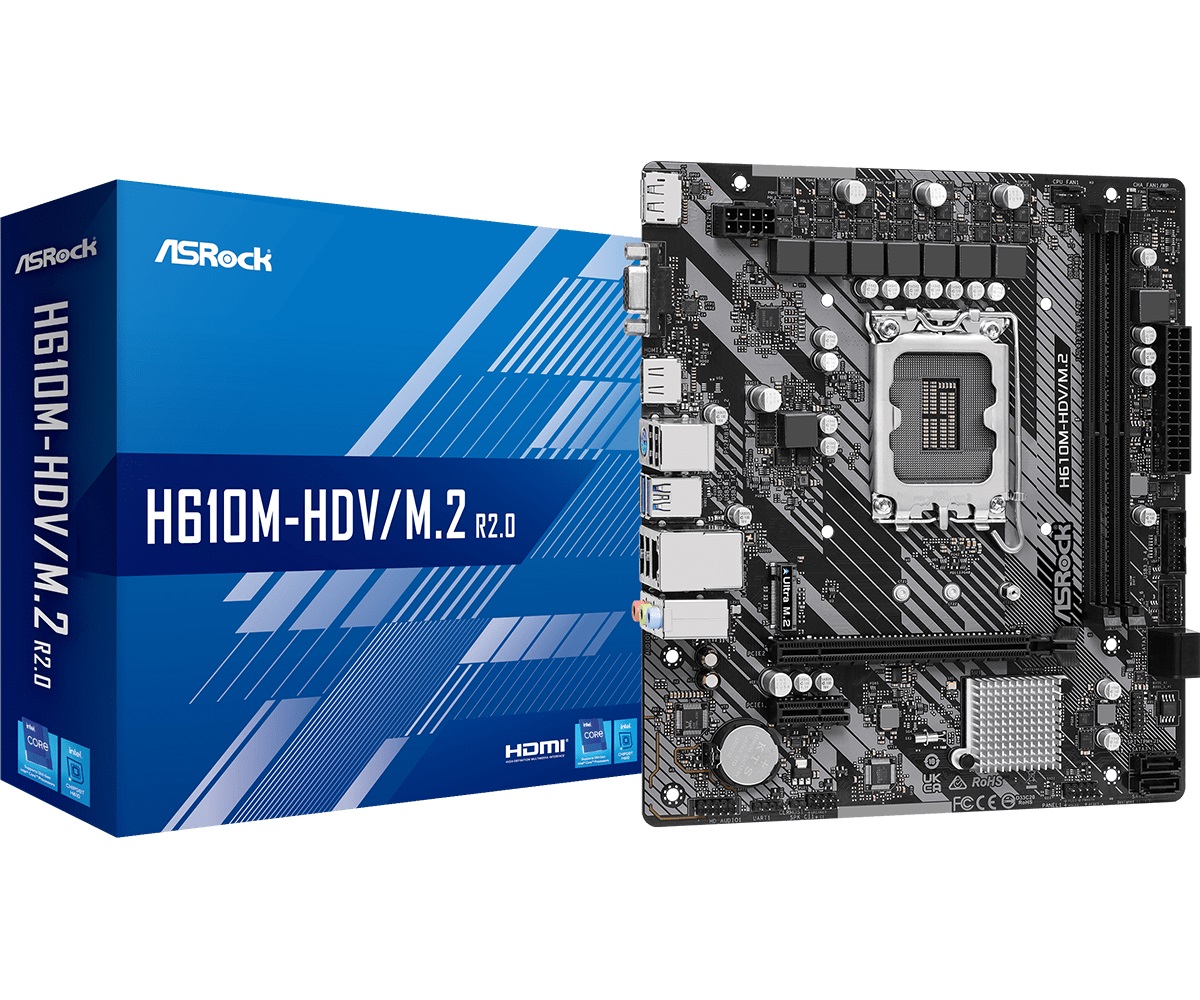 Carte mère Asrock H610M-HDV/M.2 R2.0 LGA1700 DDR4