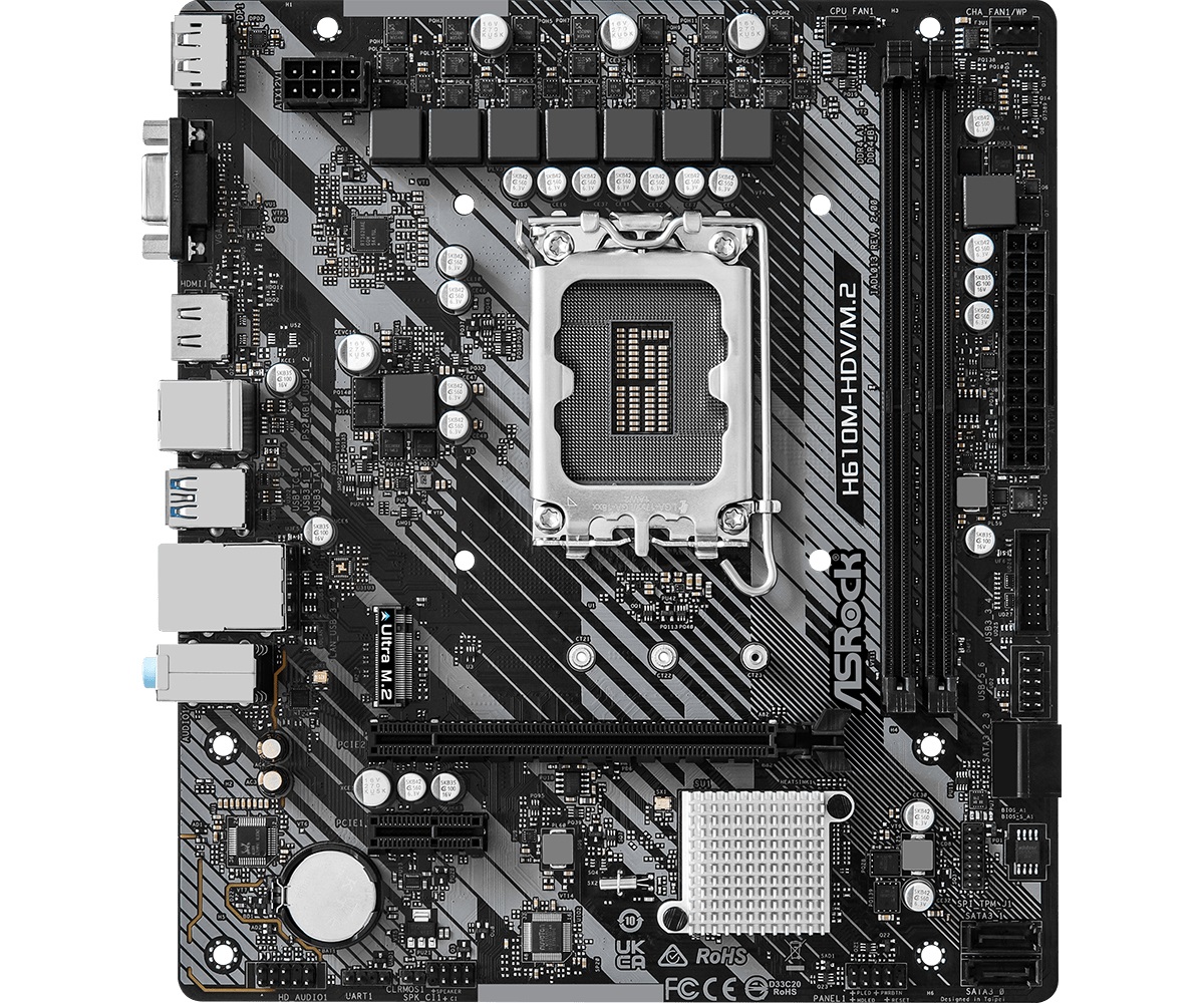 Carte mère Asrock H610M-HDV/M.2 R2.0 LGA1700 DDR4
