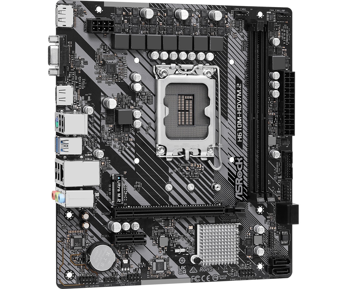 Carte mère Asrock H610M-HDV/M.2 R2.0 LGA1700 DDR4