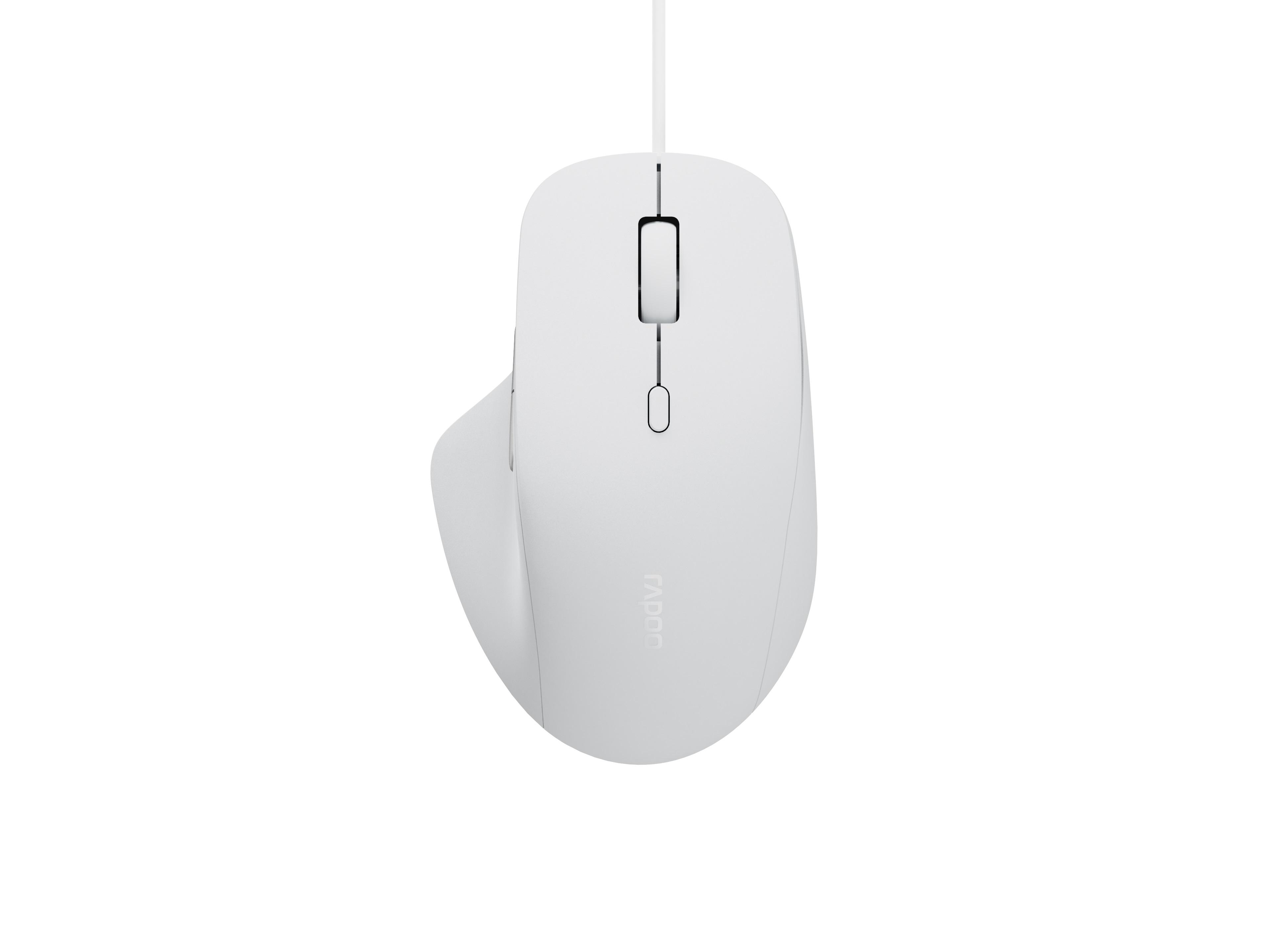 Мишка RAPOO N500 Silent, Безшумна, Бяла