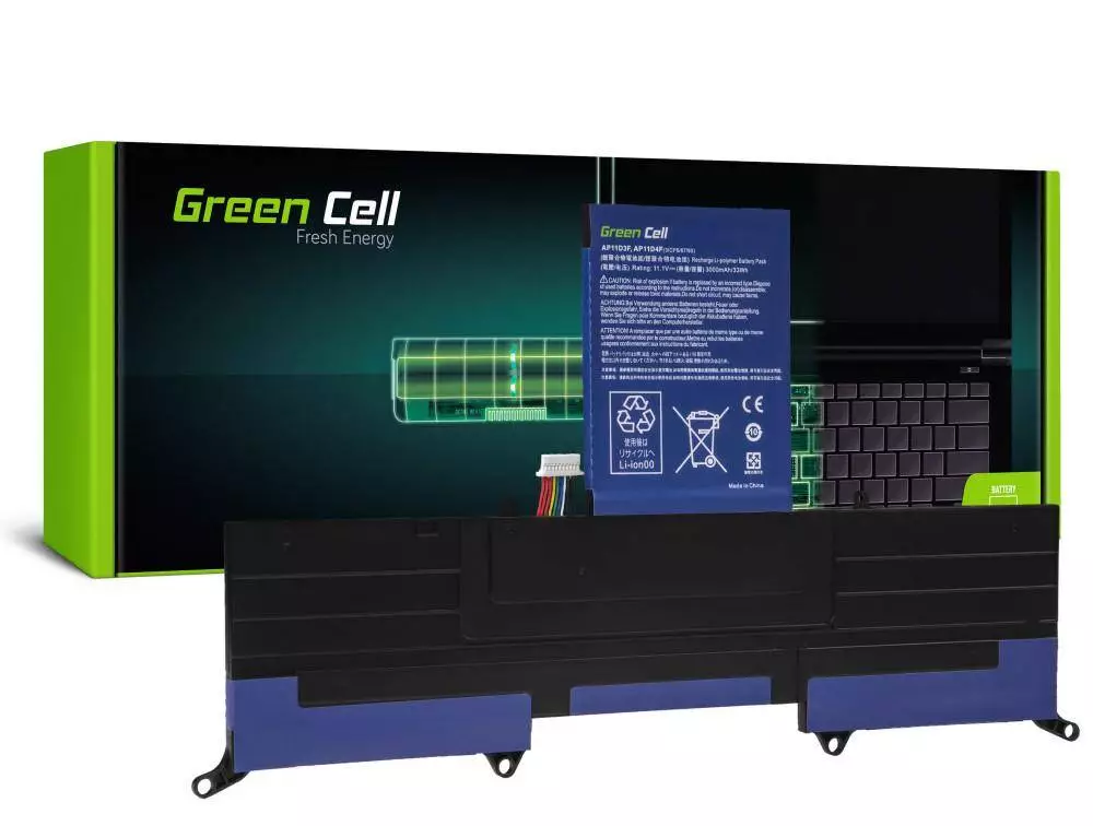Батерия за лаптоп GREEN CELL ACER ASPIRE S3 AP11D3F GREENCELL LiPo, 11.1V, 3000mAh