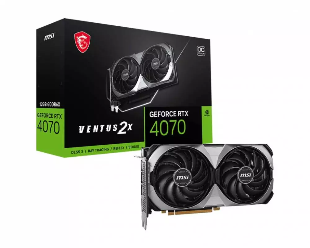 Видео карта MSI GeForce RTX 4070 VENTUS 2X E 12G OC GDDR6X