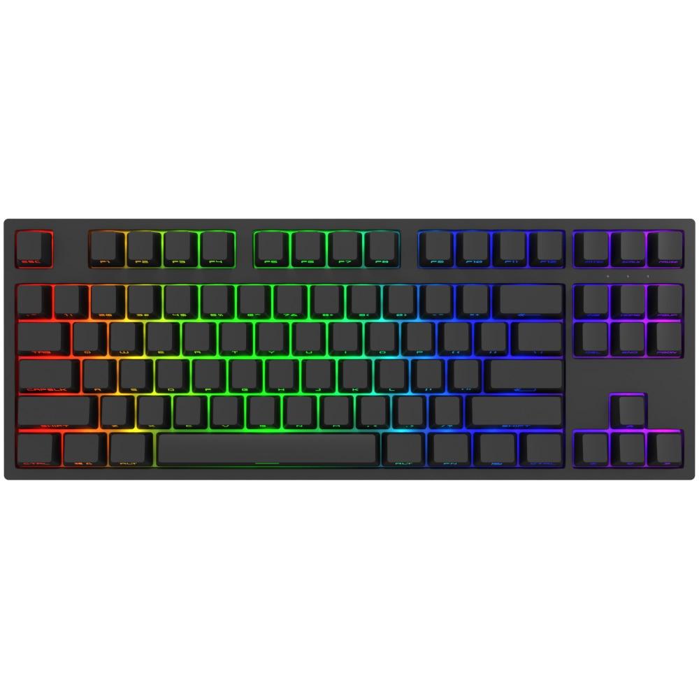 Геймърскa механична клавиатура Dark Project KD87A Black TKL PBT - HS Gateron Optical Red Switch, RGB