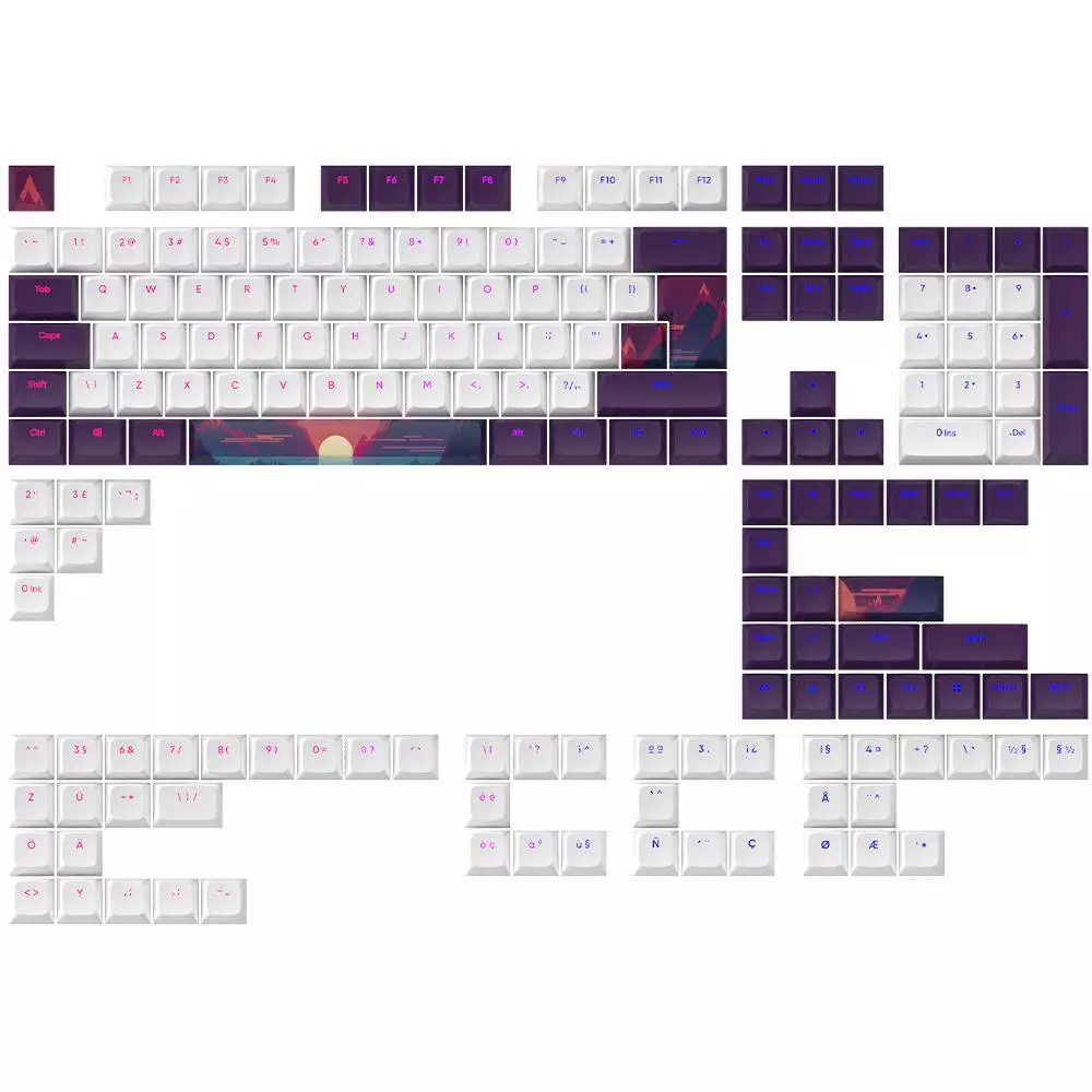 Капачки за механична клавиатура Dark Project - Sunrise PBT - ANSI & ISO