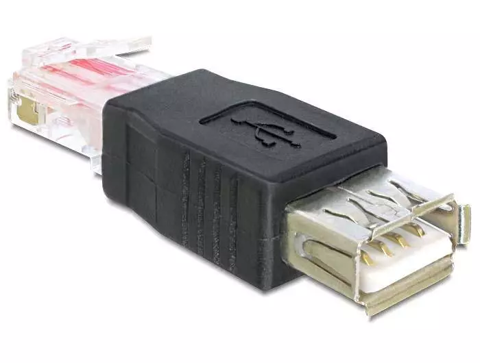 Adaptor DeLock, USB feminin - RJ45 masculin