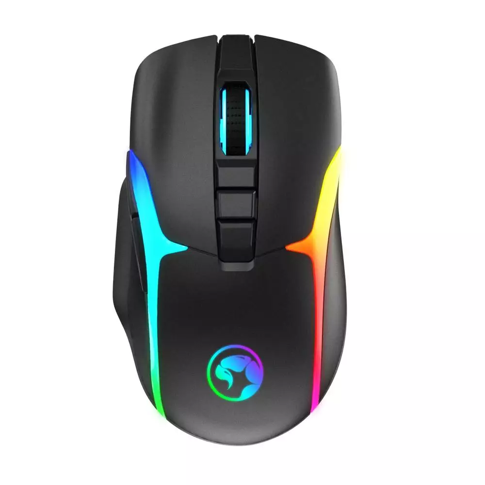 Безжична геймърска мишка Marvo M729W - 8000dpi, 500Hz, rechargable, RGB