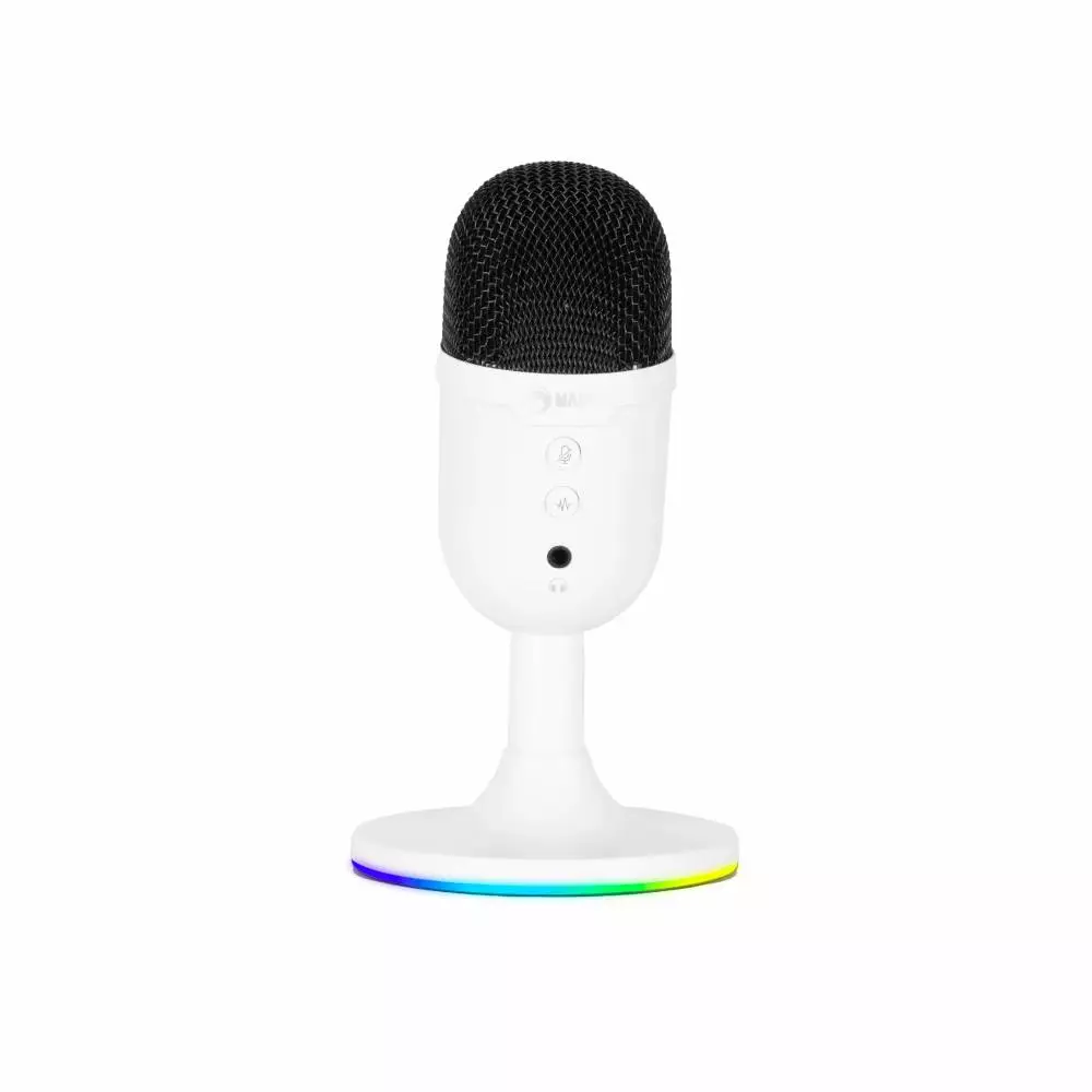 Геймърски микрофон Marvo MIC-06 White - USB, RGB