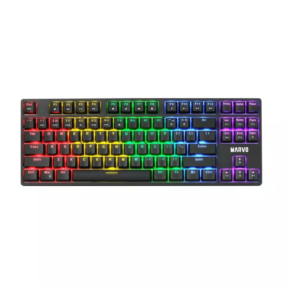 Геймръска клавиатура Marvo KG947 - Blue switches, TKL, Wristpad