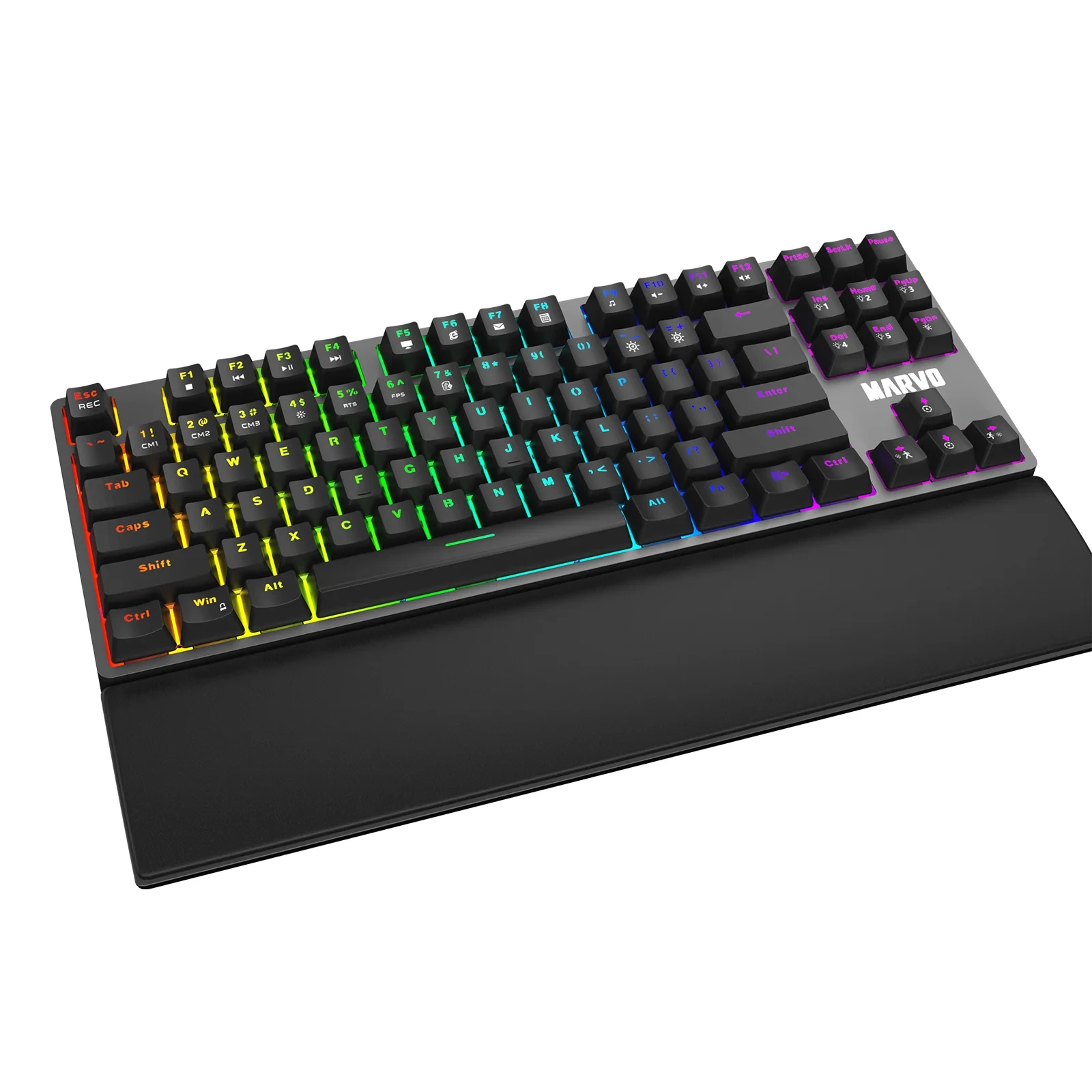 Геймръска клавиатура Marvo KG947 - Blue switches, TKL, Wristpad