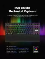 Геймръска клавиатура Marvo KG947 - Blue switches, TKL, Wristpad