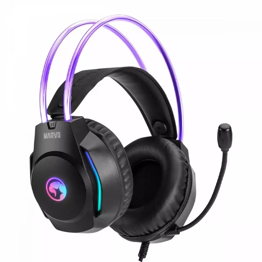 Геймърски слушалки Marvo H8620 - 50mm, RGB