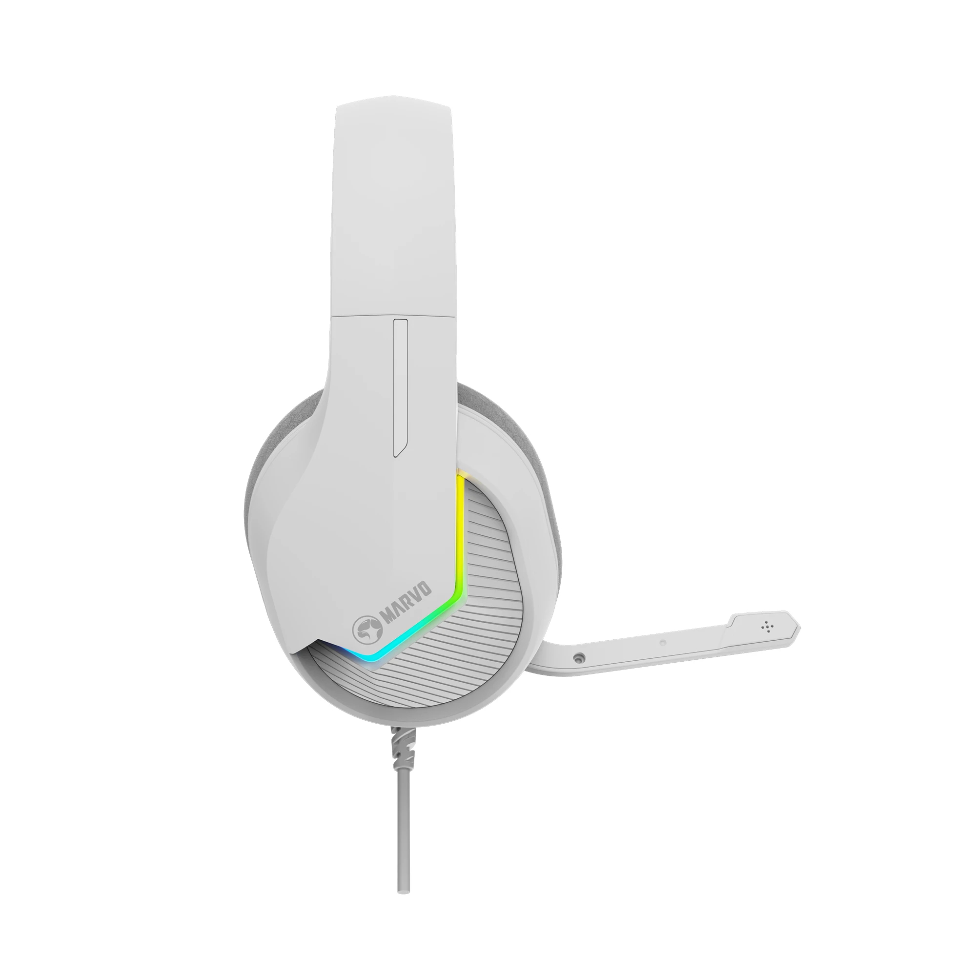 Геймърски слушалки Marvo H8618 White - 50mm, USB, RGB