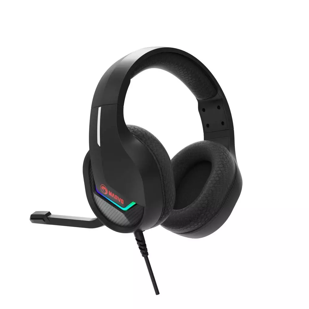 Геймръски слушалки Marvo H8618 Black - 50mm, USB, RGB