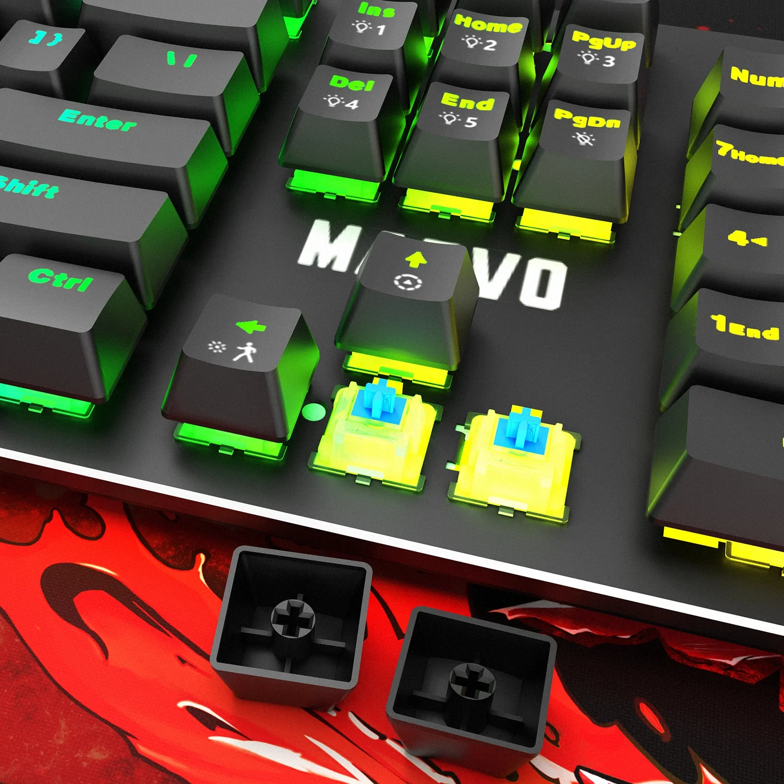 Геймърски комплект Marvo CM372 3-in-1 - Mechanical Keyboard, Mouse, Mousepad