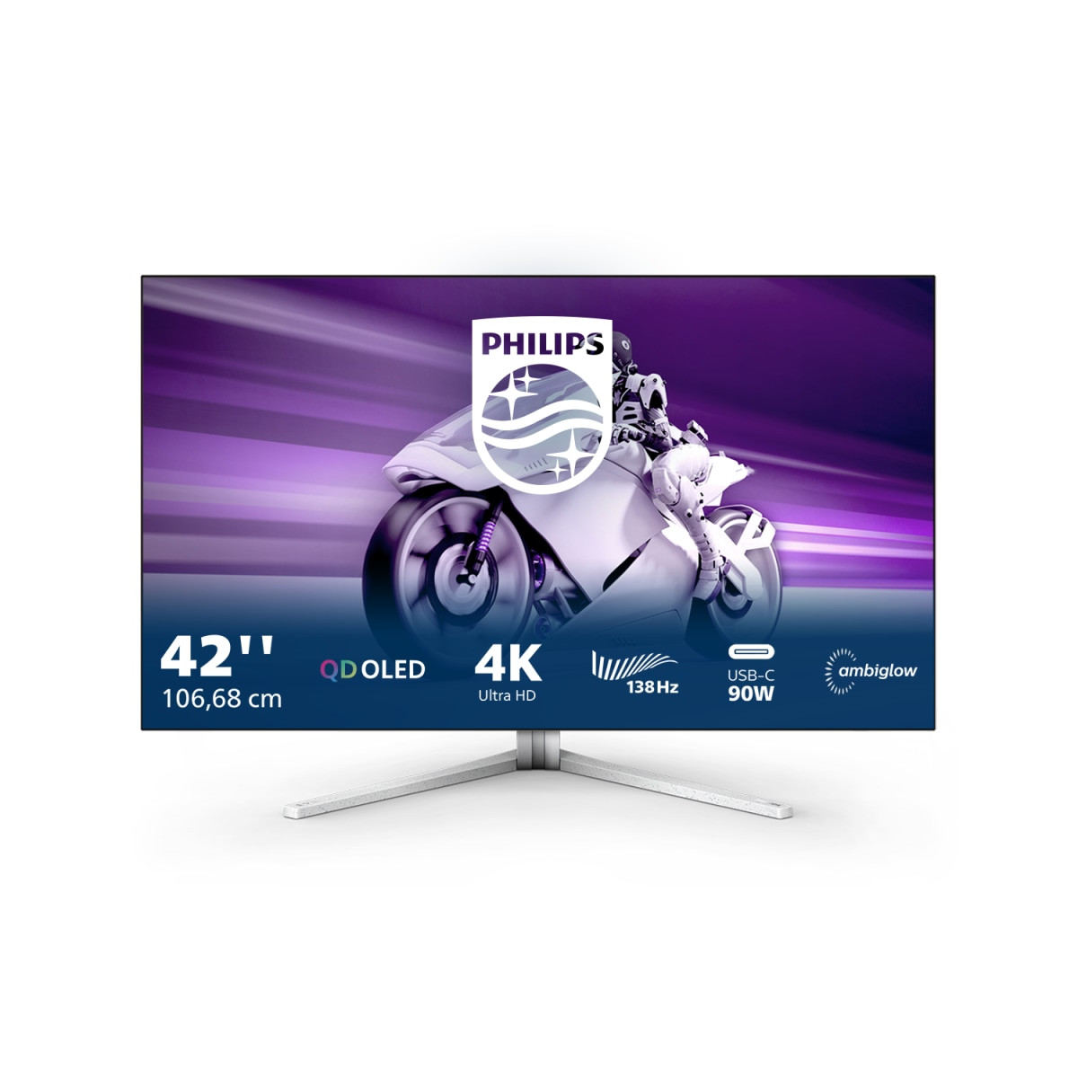 Монитор Philips 42M2N8900/00, 42", OLED, 4K UHD 3840x2160, 138Hz, 0.1ms, Adaptive sync