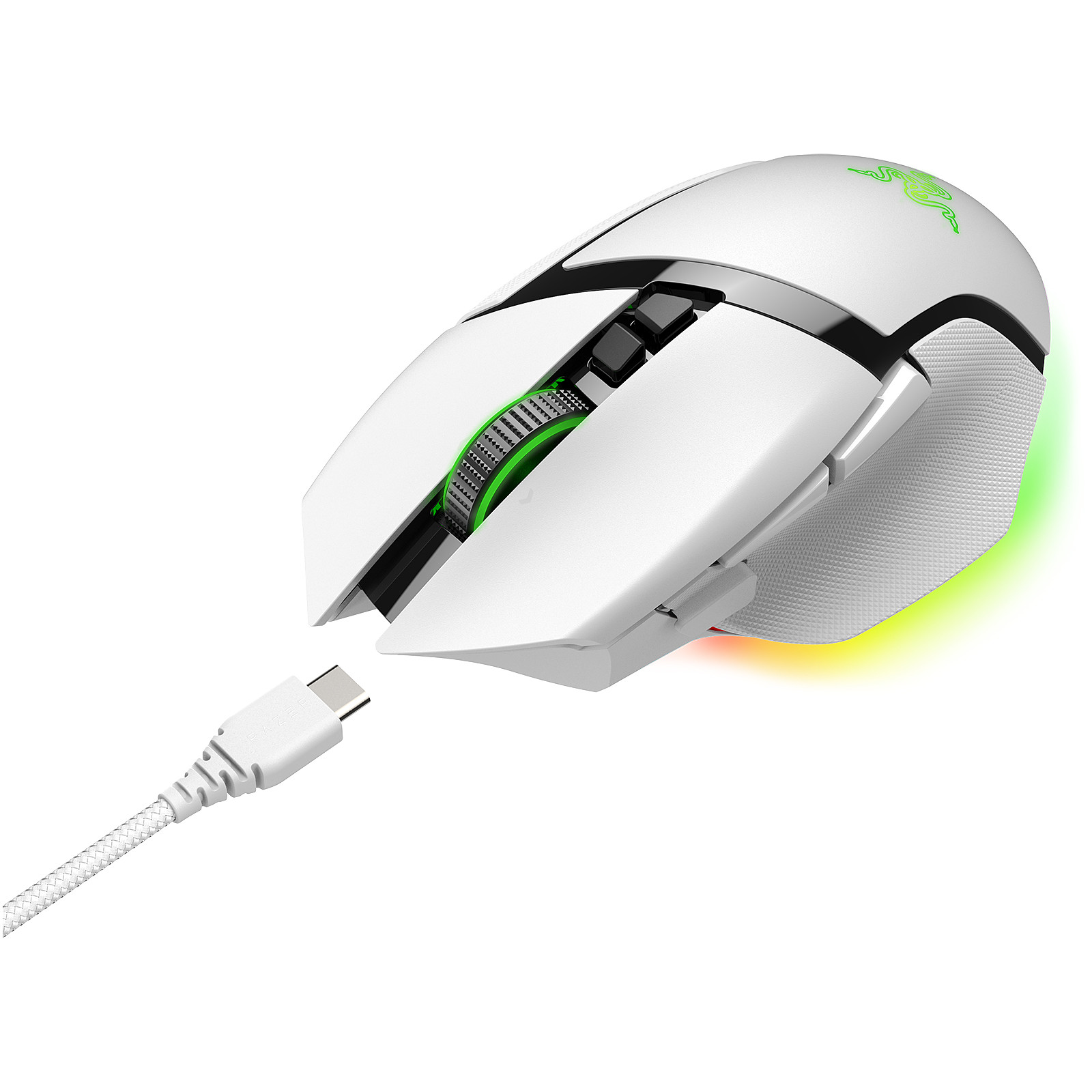 Геймърска мишка Razer Basilisk V3 Pro White Wireless Gaming Mouse - RZ01-04620200-R3G1