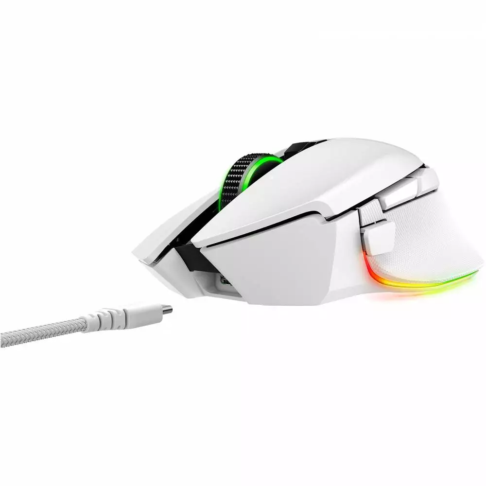 Геймърска мишка Razer Basilisk V3 Pro White Wireless Gaming Mouse - RZ01-04620200-R3G1