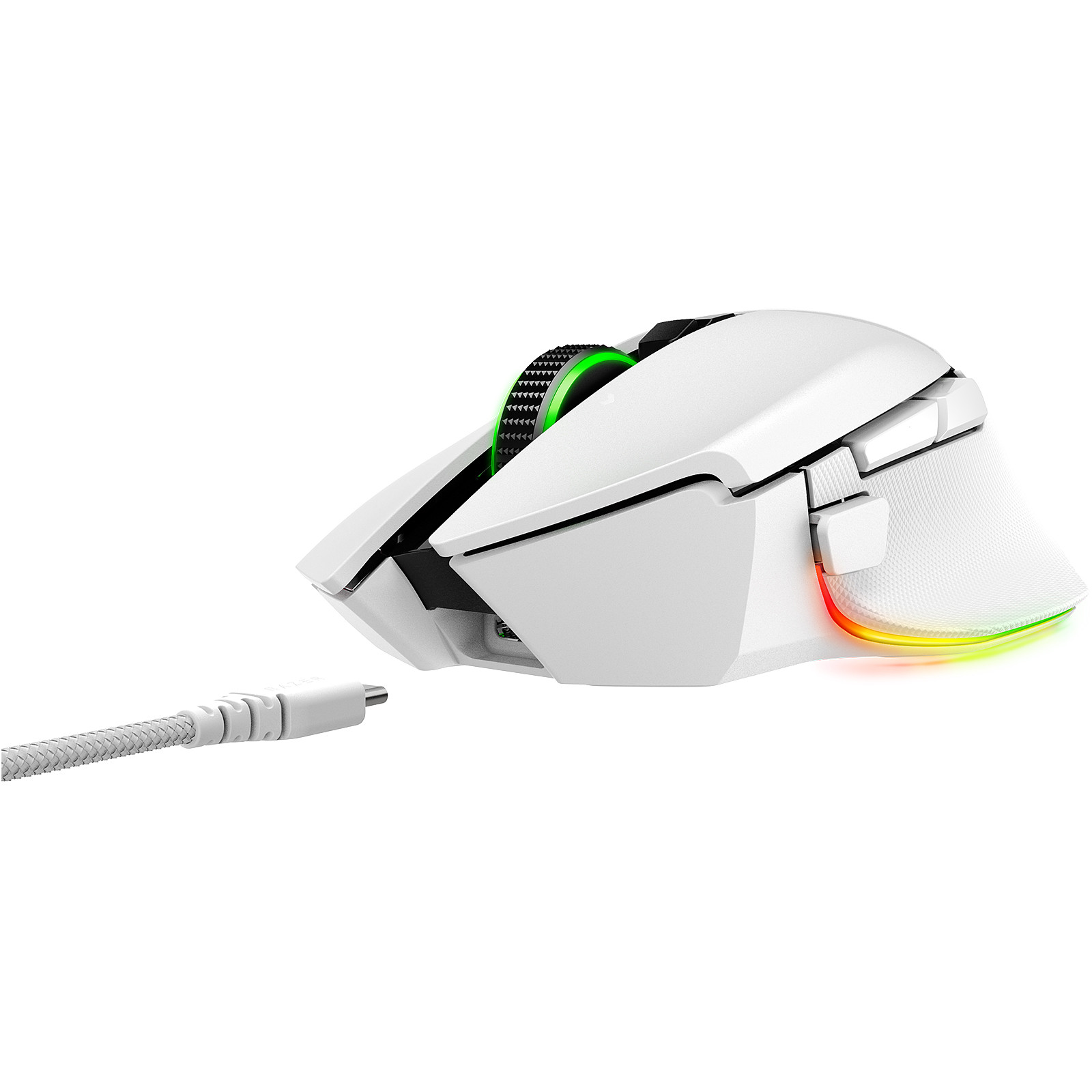 Геймърска мишка Razer Basilisk V3 Pro White Wireless Gaming Mouse - RZ01-04620200-R3G1