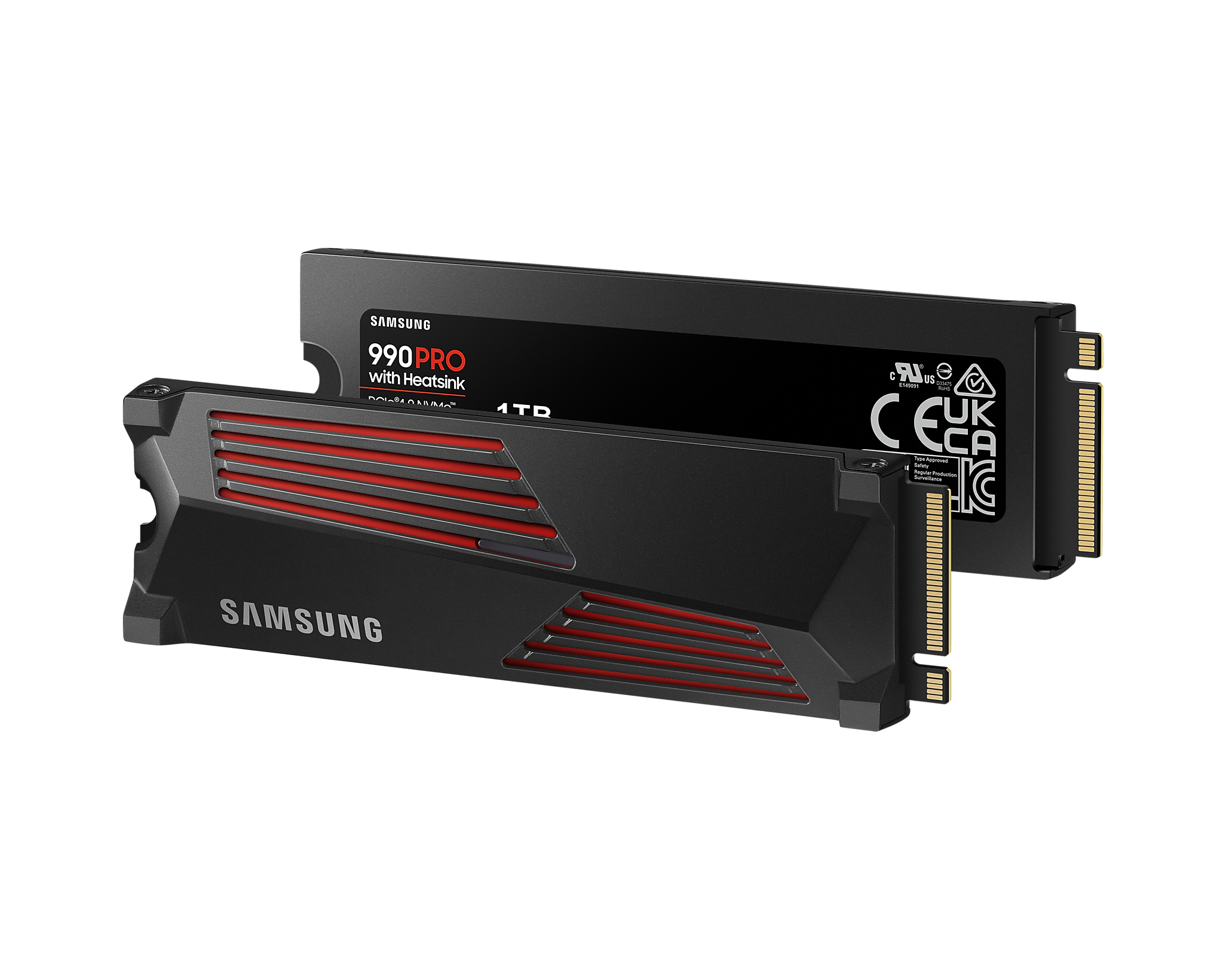 Диск SSD SAMSUNG 990 PRO с Heatsink 1TB M.2 Type 2280 NVMe PCIe Gen4x4 - MZ-V9P1T0GW