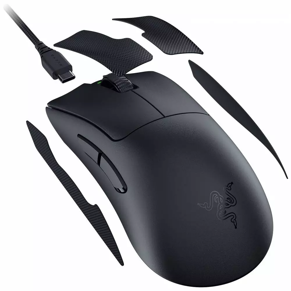 Геймърска мишка Razer DeathAdder V3 Pro Black Wireless Gaming Mouse Focus Pro 30K - RZ01-04630100-R3G1